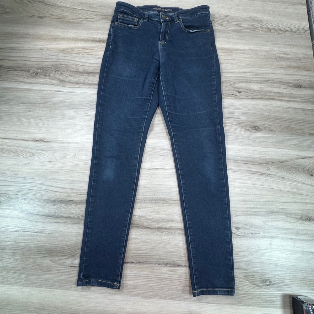 Michael Kors Izzy Skinny Jeans Women's Dark Wash‎ Size 8  Modern preppy weekend